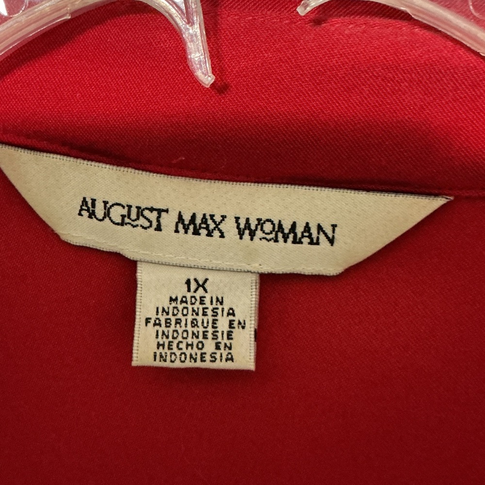 August Max Red Button Down Shirt - image 4